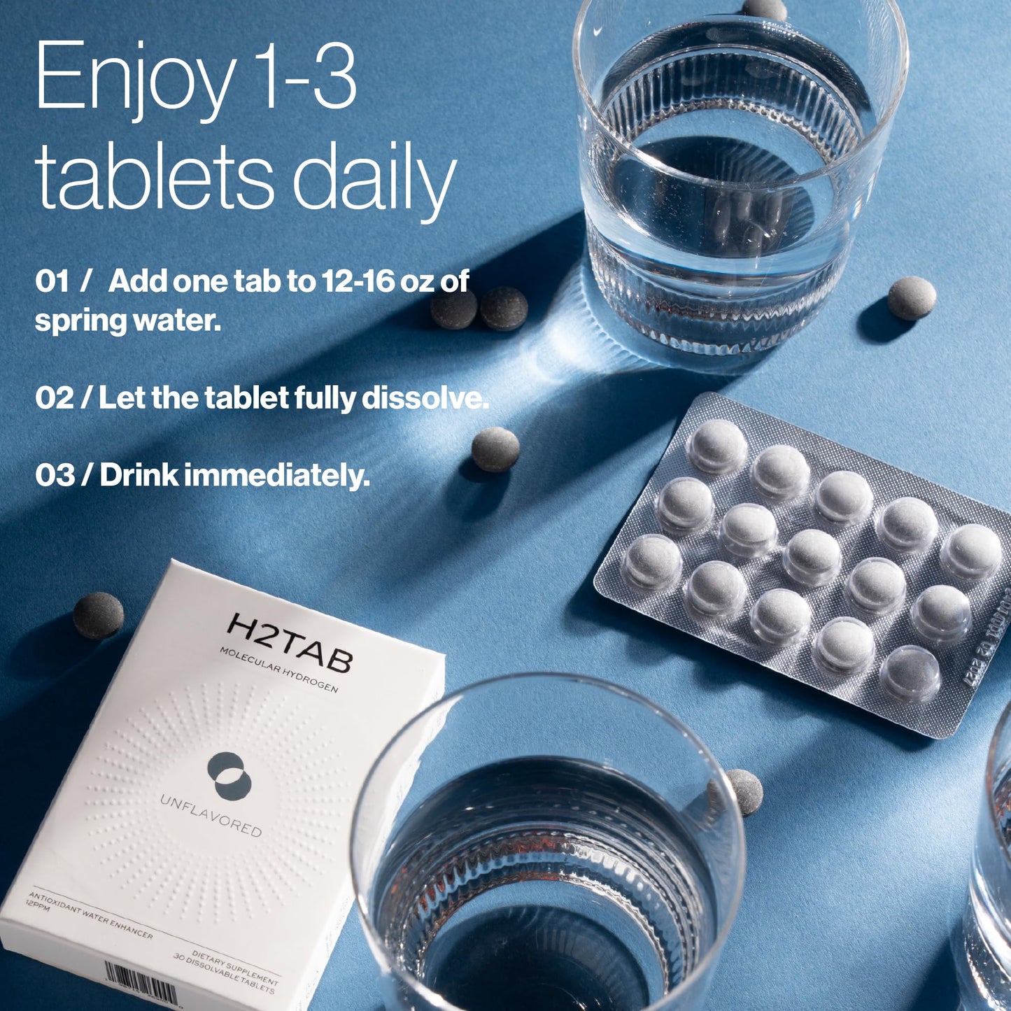 Molecular H2TAB Hydrogen Tablets with Magnesium -12 PPM Hydrogen Tablets for Drinking Water -Rich in Antioxidants, Supports Cellular Health, Recovery & Cognitive Function |30 Count Raspberry Nirvana Guru