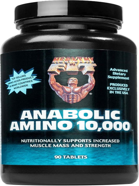 Healthy 'N Fit ANABOLIC Amino 10,000 90 Tablets, EAA & BCAA - 10,000 MGS Amino Acids per Serving Nirvana Guru