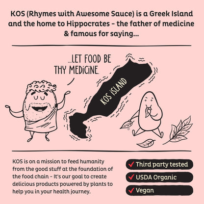 KOS Vegan Protein Powder Erythritol Free, Vanilla USDA Organic - Pea Protein Blend, Plant Based Superfood Rich in Vitamins & Minerals - Keto, Dairy Free - Meal Replacement for Women & Men, 28 Servings - Nirvana Guru