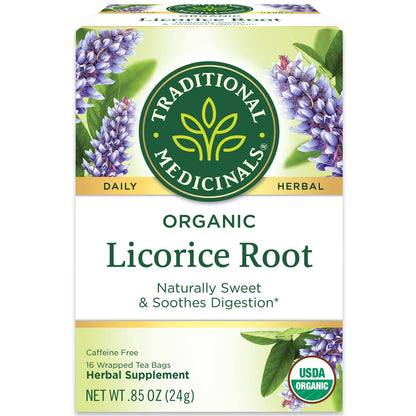 Traditional Medicinals Organic Red Clover, Caffeine Free, 16 Wrapped Tea Bags, 1.13 oz (32 g) - Nirvana Guru