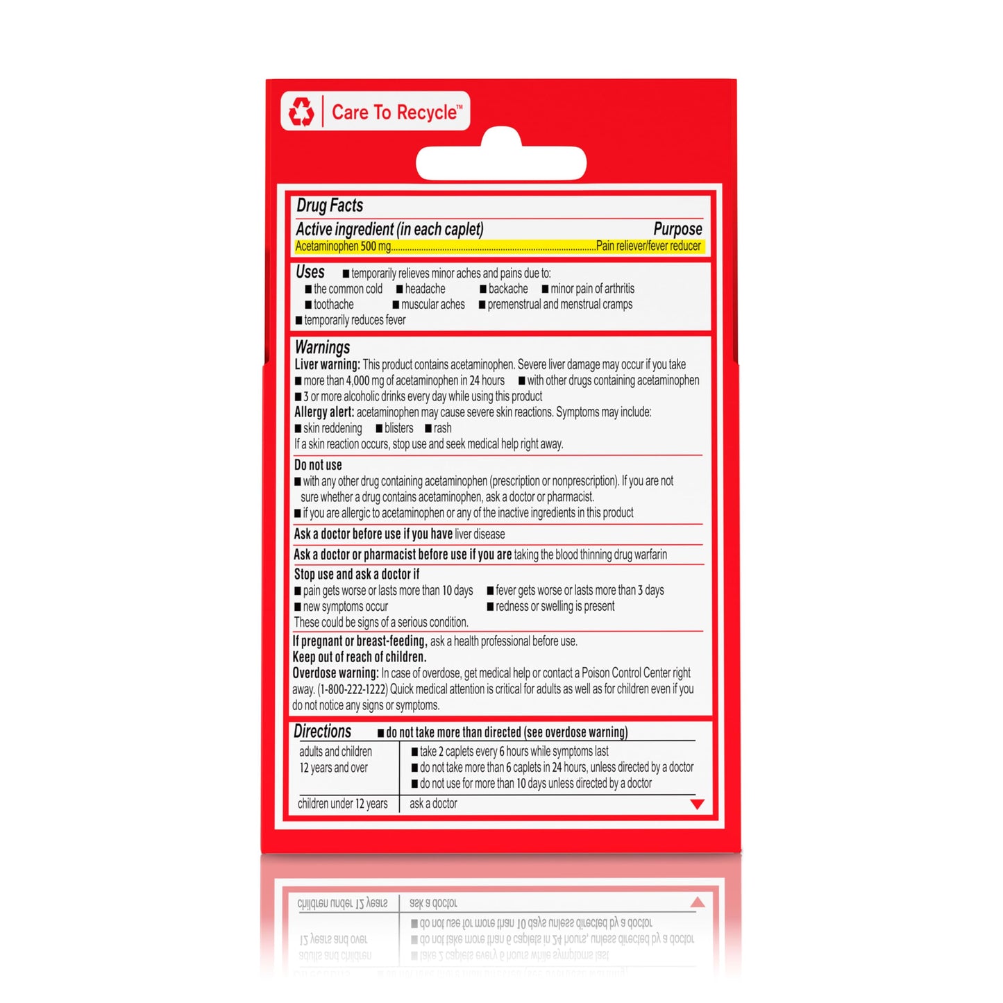 Tylenol Extra Strength Acetaminophen Rapid Release Gels, Extra Strength Pain Reliever & Fever Reducer, Gelcaps with Laser-Drilled Holes, 500 mg Acetaminophen, 100 ct