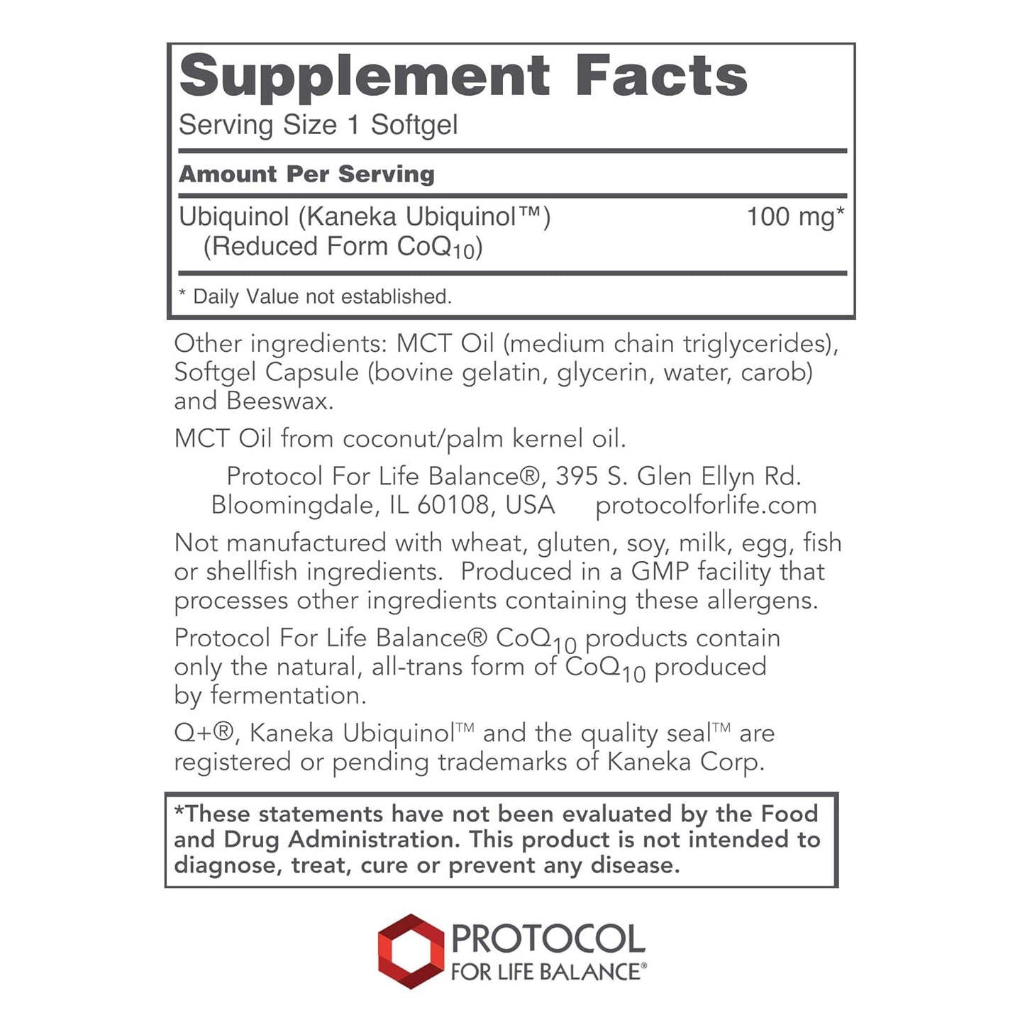 Protocol For Life Balance - Ubiquinol 100 mg - Cardiovascular Support with Active Form of CoQ10, Supports Energy Production, Heart Health, Antioxidant Activity - 60 Softgels Nirvana Guru