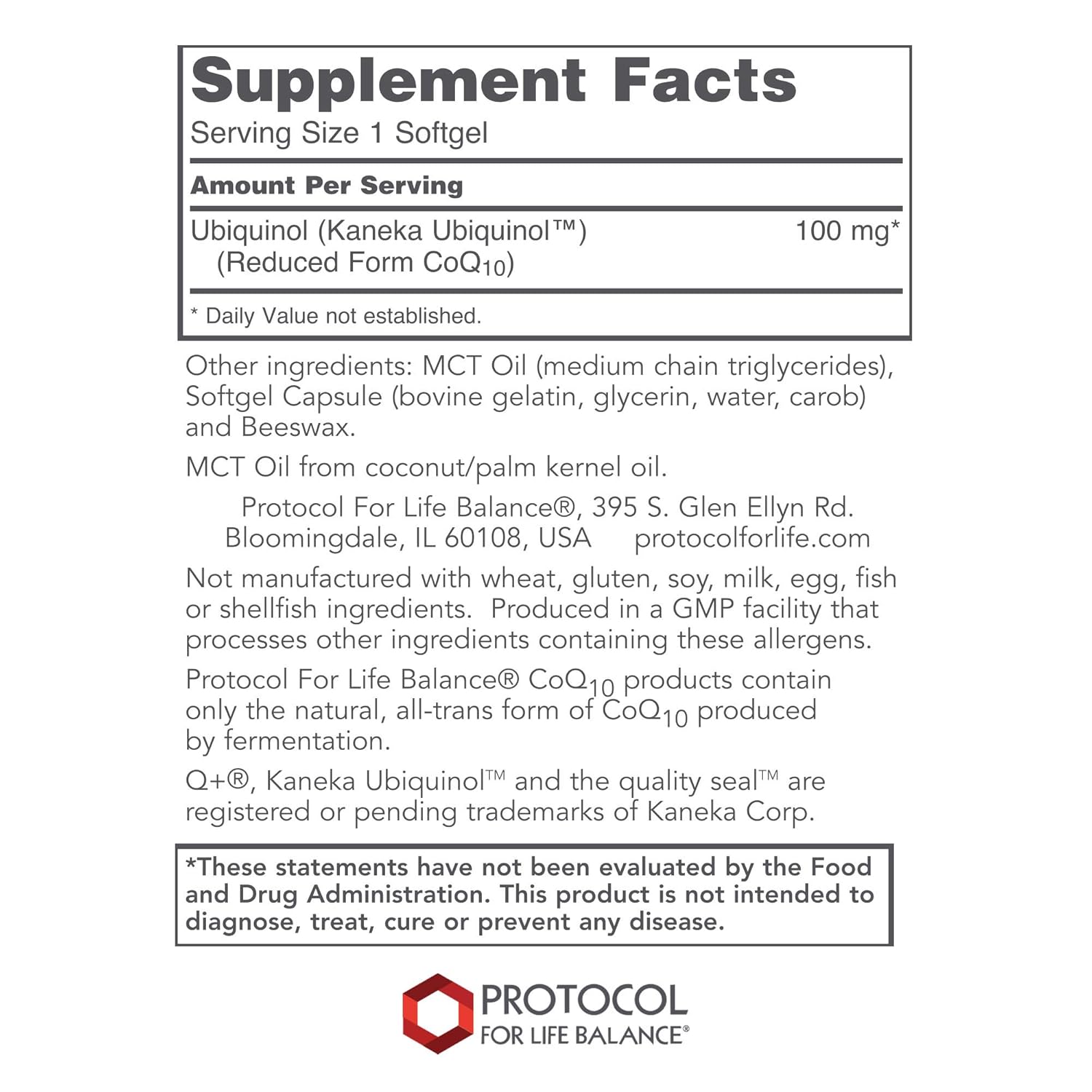 Protocol For Life Balance - Ubiquinol 100 mg - Cardiovascular Support with Active Form of CoQ10, Supports Energy Production, Heart Health, Antioxidant Activity - 60 Softgels Nirvana Guru