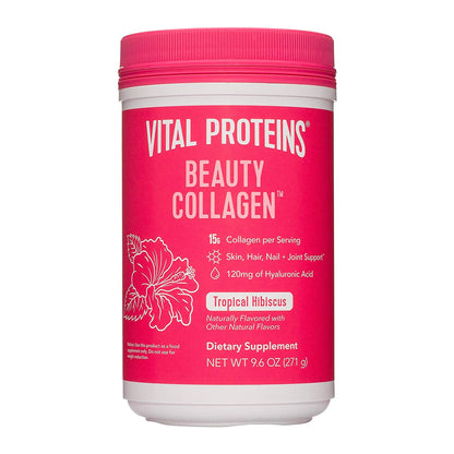Vital Proteins Beauty Collagen (Strawberry Lemon, Canister) - 120mg of Hyaluronic Acid and 15g of Collagen Per Serving - Nirvana Guru