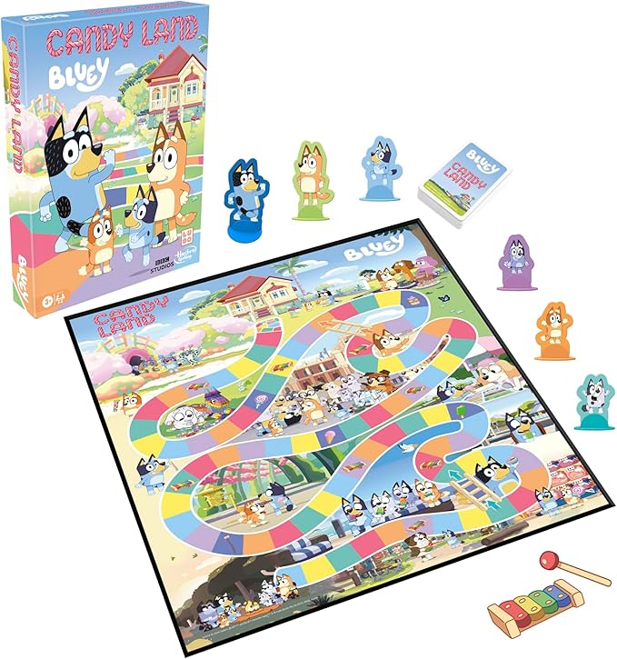 Hasbro Gaming Candy Land Bluey Edition Board Game | Ages 3 and Up | 2-6 Players | Play as Dad, Mum, Bluey, Bingo, Muffin, or Socks | Preschool Games | Kids Gifts (Amazon Exclusive) nirvanaguru