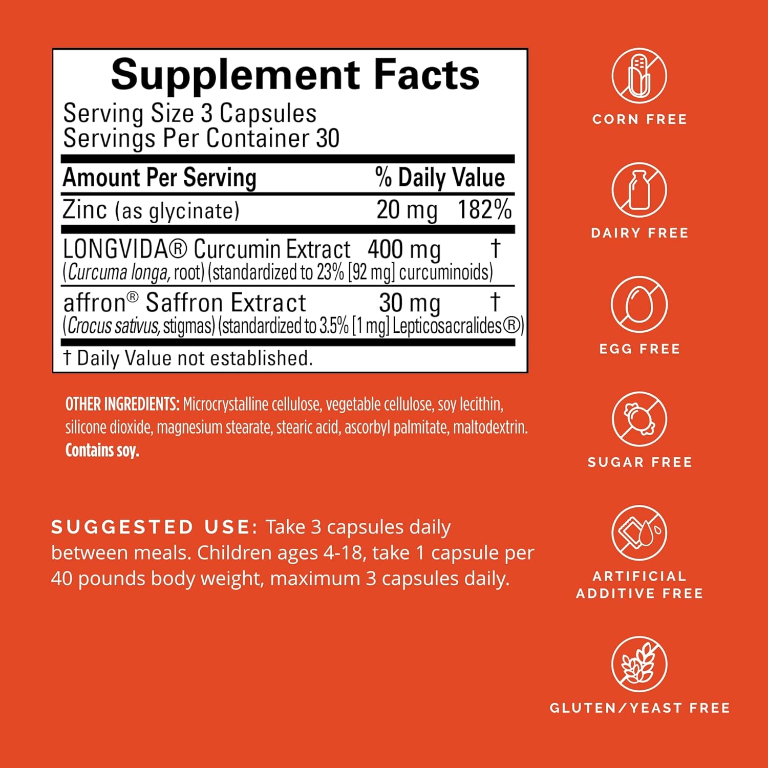 Dr Amen BrainMD Happy Saffron Plus - 90 Capsules - With Saffron Flower Extract, Curcumin & Zinc - Vegan, Gluten Free - 30 Servings Nirvana Guru