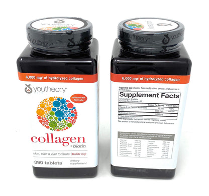 Youtheory Collagen Plus Biotin, 390 Tablets - Nirvana Guru