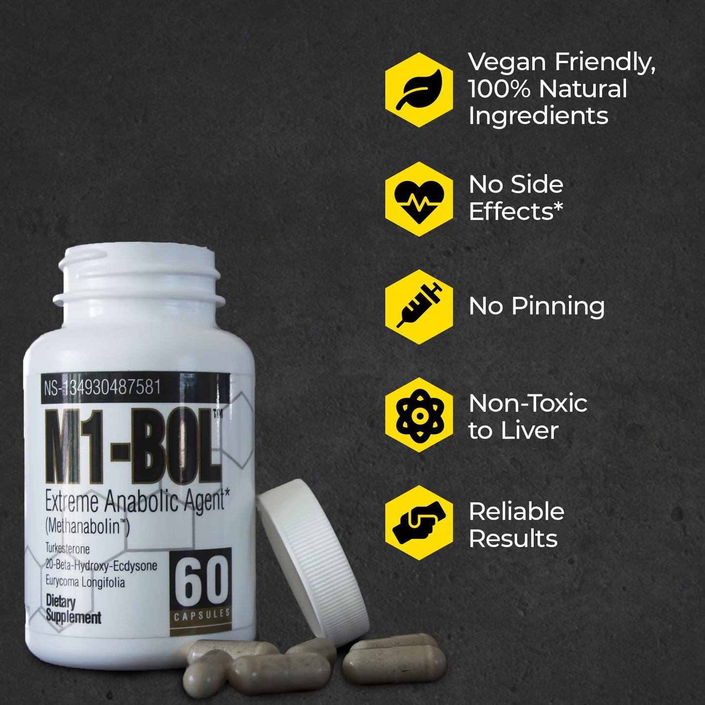 Avry Labs Extreme Anabolic Supplement – Dietary Supplement w/Turkesterone to Support Muscle Growth, Strength, Recovery & Naturally Support Optimal Testosterone Levels – Vegan, 60 Capsules Nirvana Guru