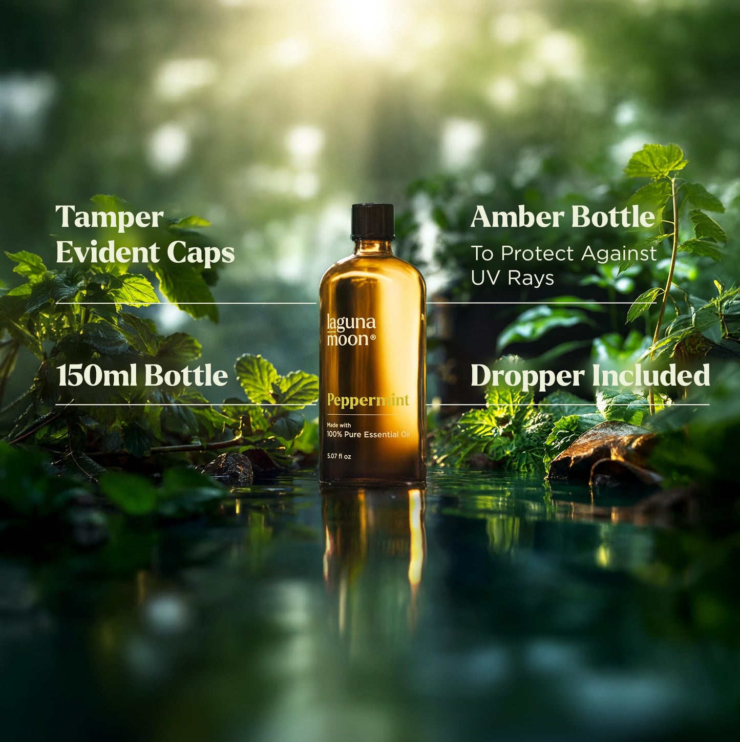Lagunamoon Lavender Essential Oil - Pure Essential Oils for Diffusers, Humidifiers, Aromatherapy, Cars, Yoga, Home Essentials - Relaxing Fragrance Scents for Fresheners and Candle Making (150ml)
