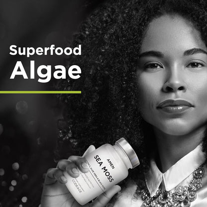 Amen Sea Moss Supplement - 1000mg Organic Irish Sea Moss, Bladderwrack, Burdock - Vitamin C, Aloe Vera, Black Pepper - Seaweed Superfood, Vitamins, Minerals, and Antioxidants - Non-GMO - 90 Capsules Nirvana Guru