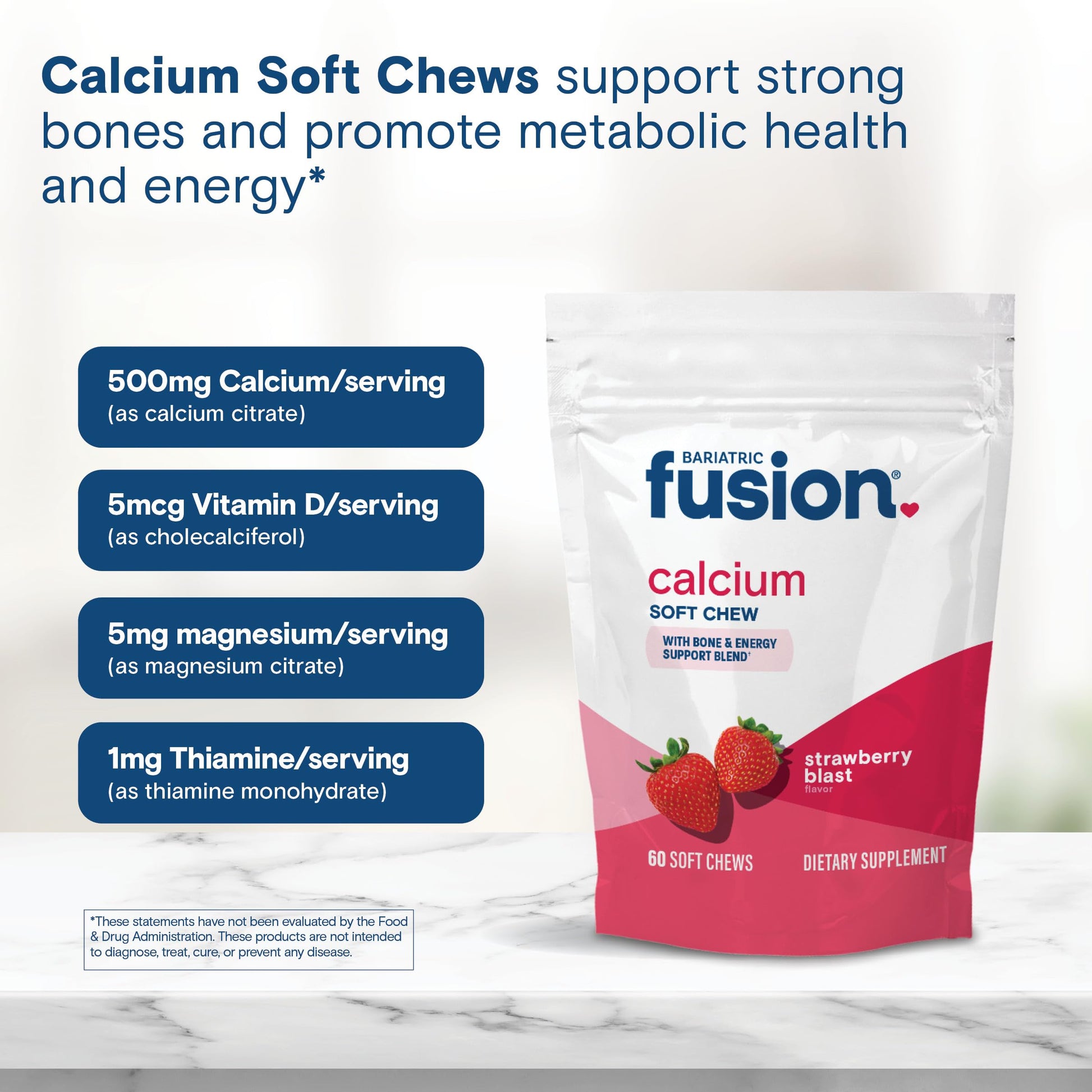 Bariatric Fusion Bariatric Calcium Chews | Calcium Citrate with Vitamin D3 Calcium Supplement Bariatric Vitamin | Sugar Free Calcium Citrate Chewable | Calcium Citrate 500mg | Caramel | 60 Count Nirvana Guru