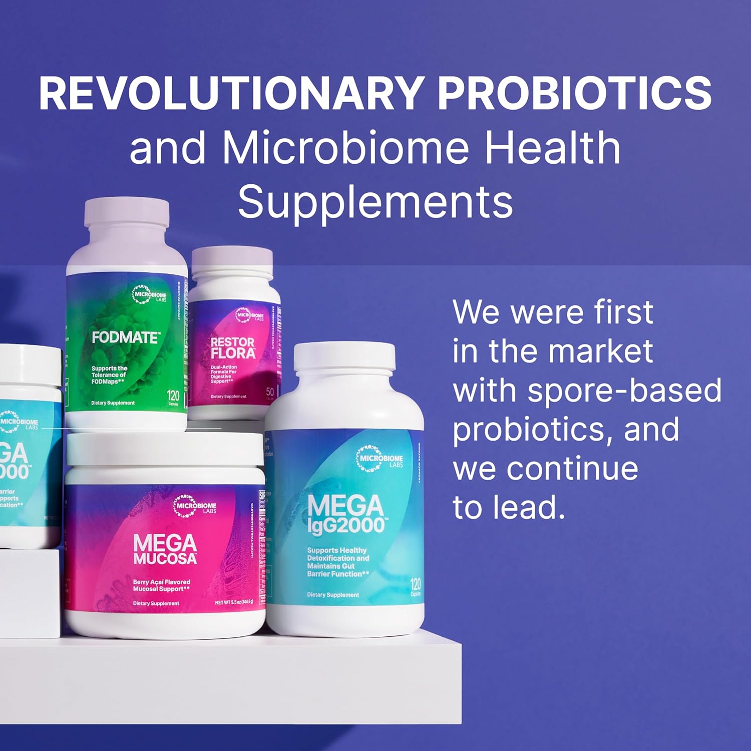 Microbiome Labs Restorflora Probiotics for Digestive Health - Gut Health Supplements with Dual Action Probiotics for Women, Men & Kids 5+ - Support Bowel Regularity & Immune Function (50 Capsules) - Nirvana Guru