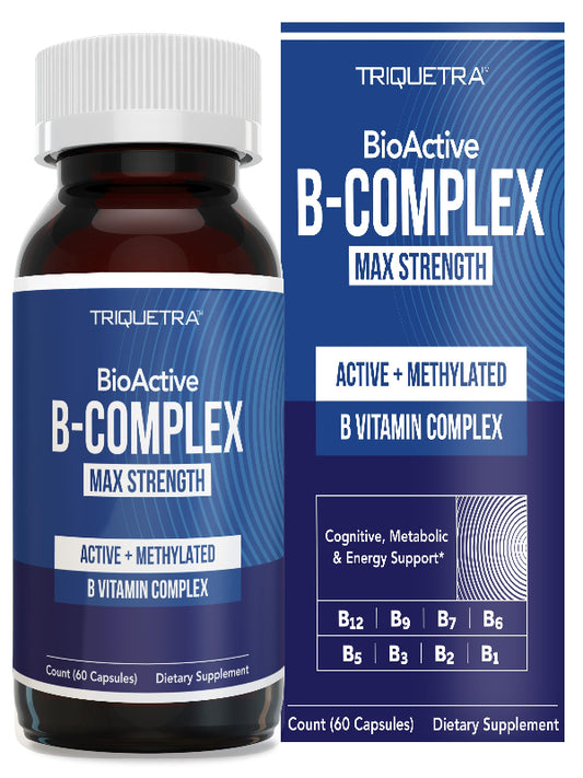 BioActive Vitamin B Complex - Blood Stream Ready, Methylated B Complex - Featuring Methylfolate, 3 BioActive Forms of B12, BenfoPure® B1 & Pantesin® B5 - 12 B Vitamins in Clinical Doses - 60 Servings Nirvana Guru