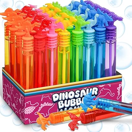32 Pack Bubble for Kids Party Favors, 8 Style Mini Bubble Wands with Gift Box, Dinosaur Toys Bulk for Carnival Prizes Goodie Bag Stuffers Supplies, Birthday Bath Time Bubbles Blower Toy for Girl Boy nirvanaguru