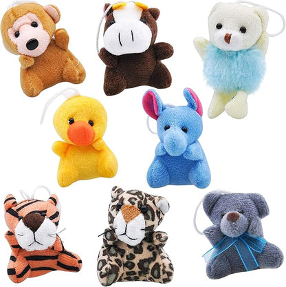 JOYIN 24 Pack Mini Animal Plush Toy Assortment (24 Units 3" Each), Animals Keychain Decoration for Kids, Small Stuffed Animal Bulk for Kids, Carnival Prizes, School Gifts, Halloween Goodie Bags nirvanaguru