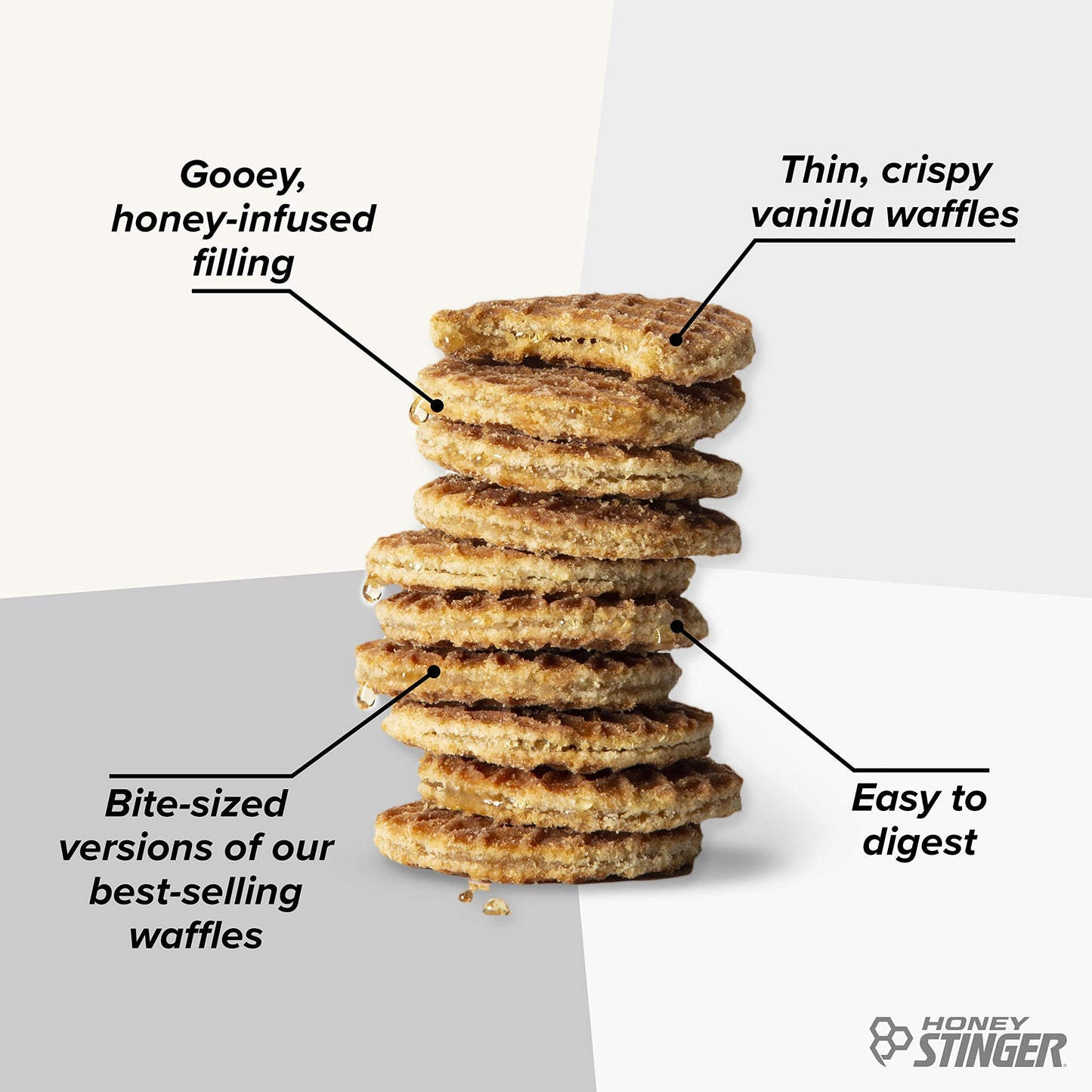 Honey Stinger Organic Honey Waffle Energy Stroopwafel for Exercise, Endurance and Performance Sports Nutrition for Home & Gym, Pre and Post Workout Box of 16 Waffles, 16.96 Ounce (Pack of 16)