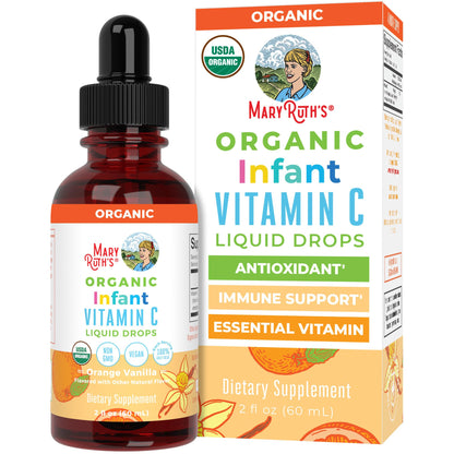 MaryRuth Organics Toddler Vitamin C Drops | USDA Organic Vitamin C Liquid Drops for Toddler | Ages 1-3 Years | Vitamin for Immune Support & Overall Health | Vegan | Non-GMO | Gluten Free | 30 Servings - Nirvana Guru