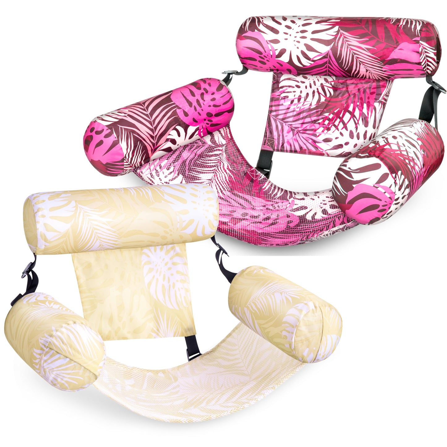 SLOOSH Inflatable Pool Floats Adult,2 Packs Floating Lounge Chairs,Blow up Pool Noodles for Adult Heavy Duty,Floating Chair for Party Summer Water Beach Lake Fun Nirvana Guru