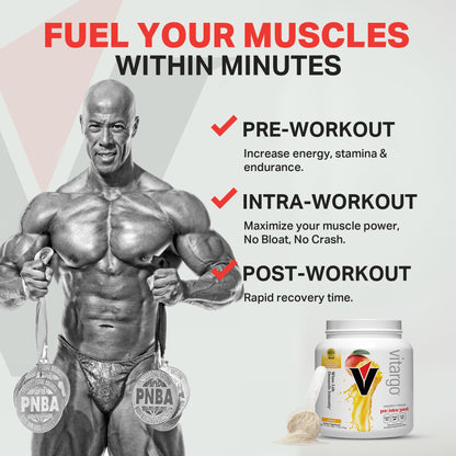 Vitargo Carbohydrate Powder, 2X Faster Absorbing, 4.4 LB Plain, Pre, Intra & Post, Sugar-Free Complex Carb Powder for Recovery, Endurance & Muscle Gain, Made in USA Nirvana Guru