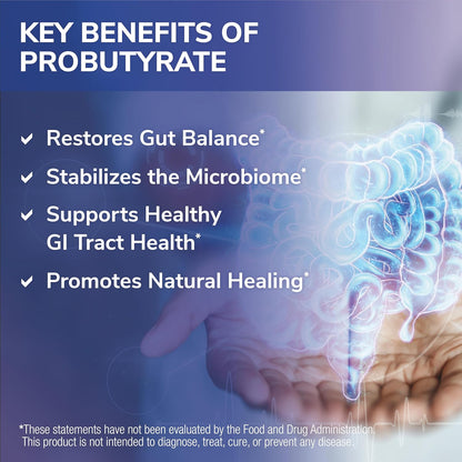 Tesseract Medical Research ProButyrate Gut Health Supplement, Butyric Acid Complex, Gastrointestinal Support Supplement, Helps Restore Balance to Stabilize Gut Microbiome, 600mg, 120 Capsules Nirvana Guru