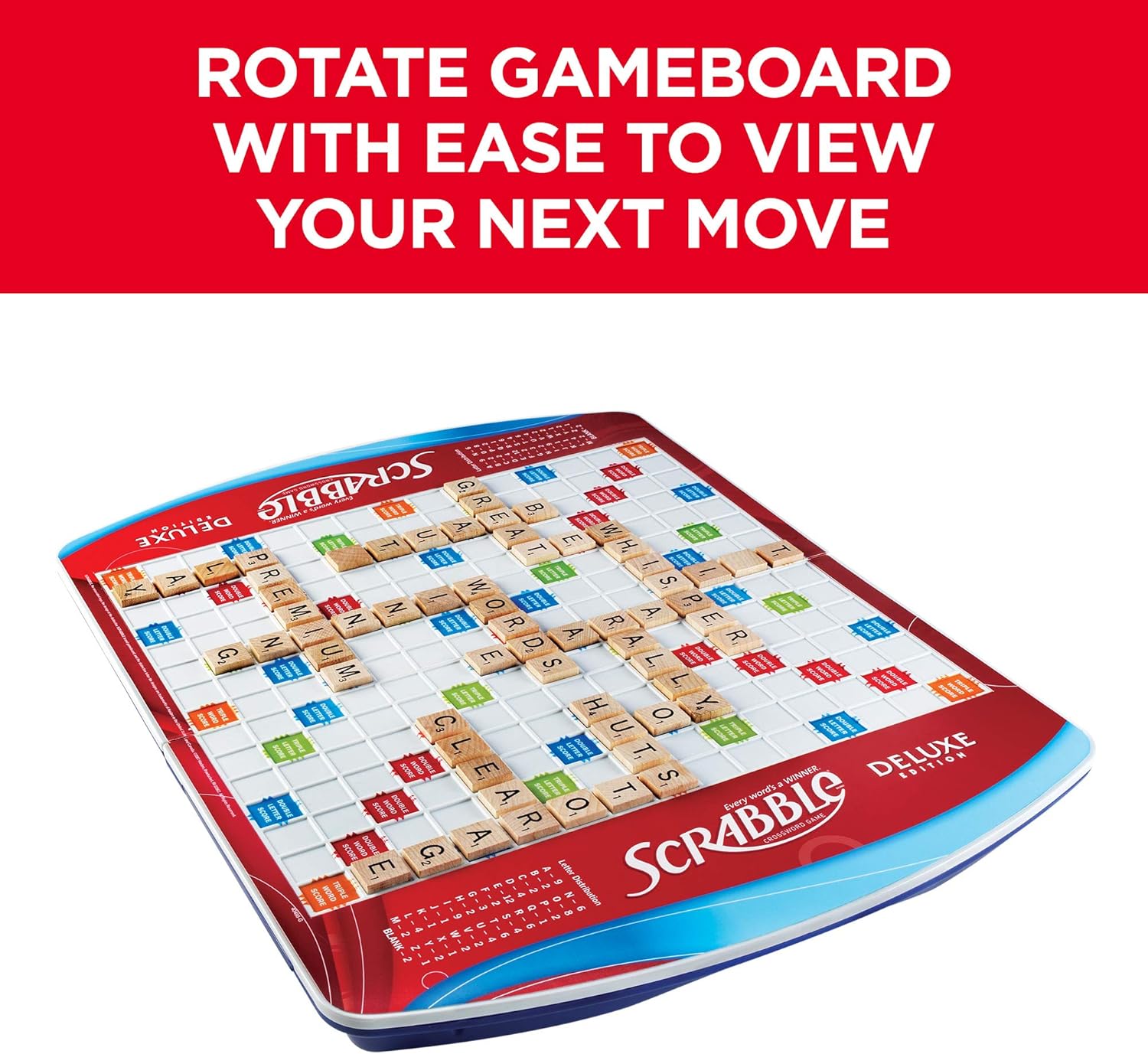 Hasbro Gaming Scrabble Deluxe Edition Board Game, (Amazon Exclusive) Nirvana Guru