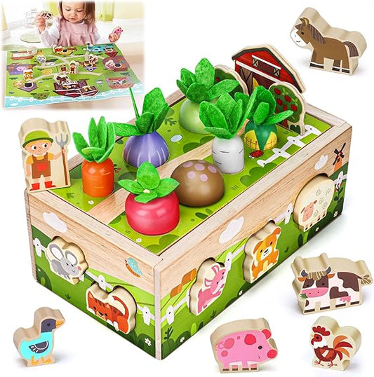Montessori Wooden Sensory Toddler Toys: Toy for 1 Year Old Boys Girls Birthday Gifts | 1st One First Birthday Gift for 1 Year Old Girl Boy, Educational Learning Toy for 1-2 Year Old Fine Motor Skills nirvanaguru