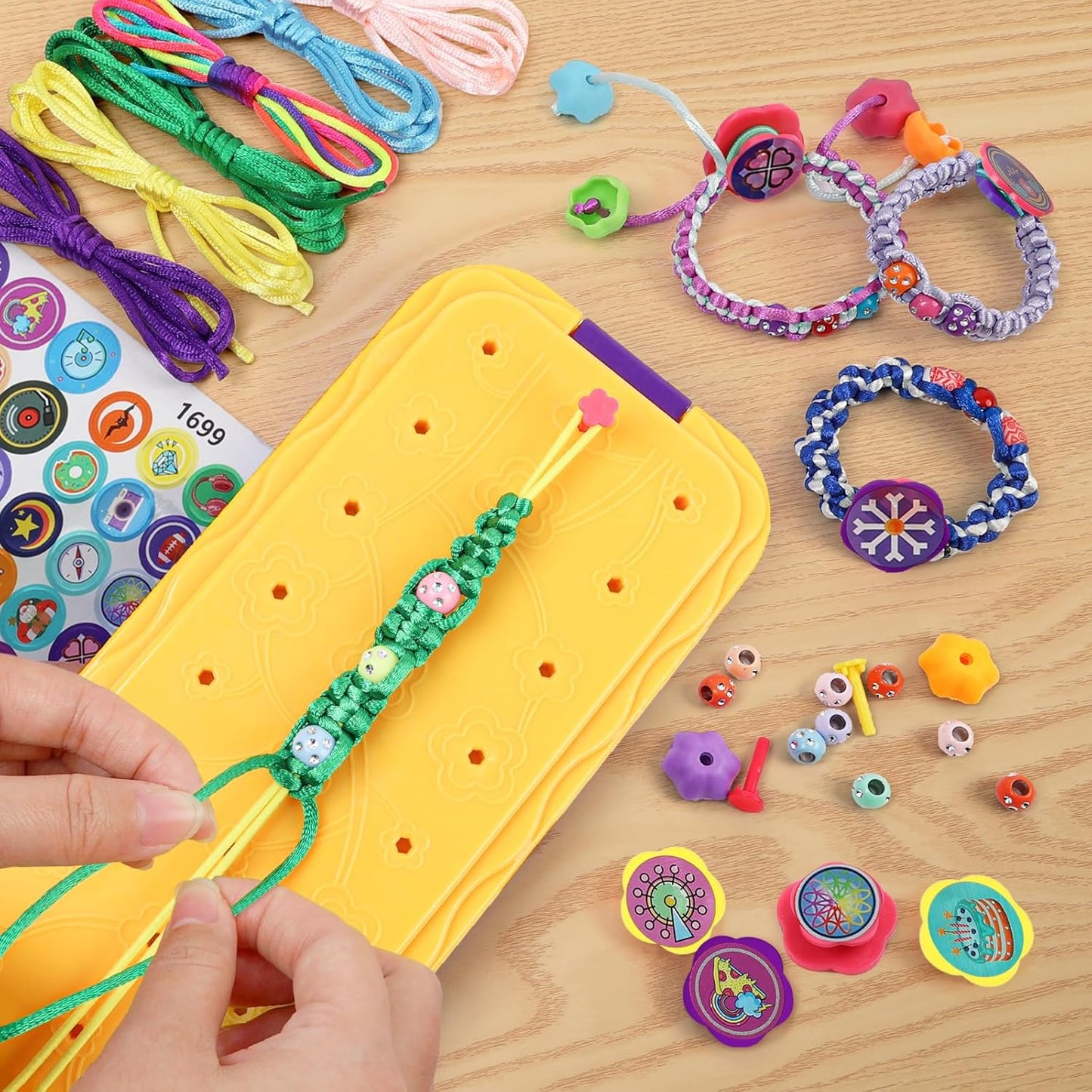 DDAI Arts and Crafts for Kids Age 8-12 Friendship Bracelet Making Kit for Girls - Best Birthday Gifts Ideas for Girl 7 9 10 11 Year Old - Popular Bracelets String Maker Toys Set Nirvana Guru