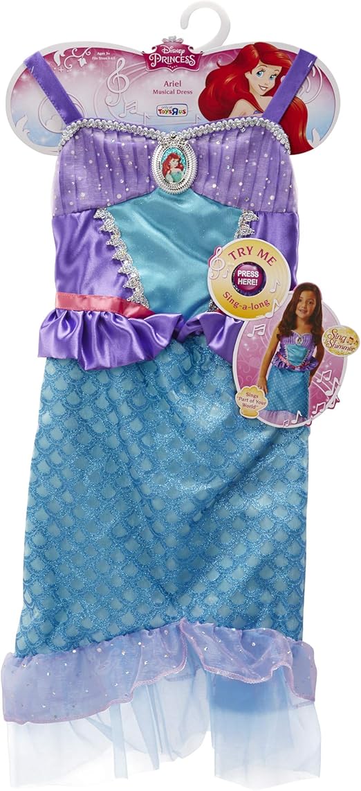 Disney Princess Ariel Sing & Shimmer Musical Dress – Sparkling Costume with Built-In Music, Ages 3–6, Size 4–6X – Amazon Exclusive nirvanaguru