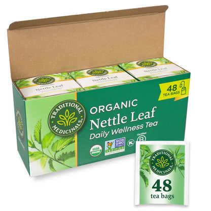 Traditional Medicinals Organic Nettle Leaf Herbal Tea, Supports Joint Health & Overall Wellness, (Pack of 1) - 16 Tea Bags - Nirvana Guru