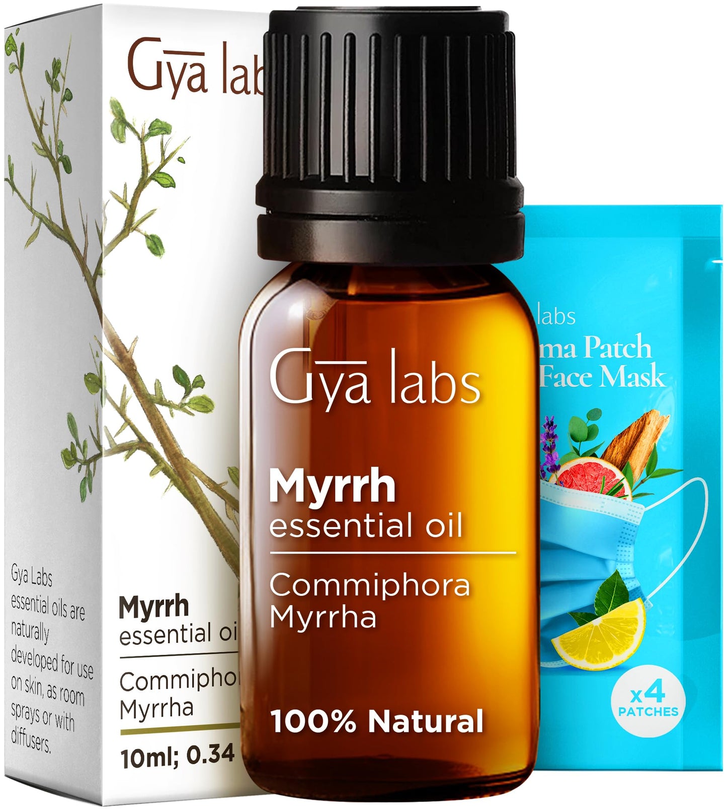 Gya Labs Frankincense Essential Oil for Face - 0.34 Fl Oz - 100% Pure Natural Frankincense Oil for Skin, Body Massages & Candle Making - Premium Grade for Wellness & Comfort - Woody & Calming Scent