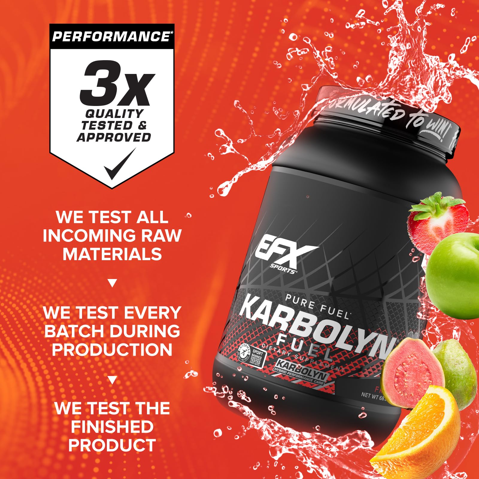 EFX Sports Karbolyn Fuel | Fast-Absorbing Carbohydrate Powder | Carb Load, Sustained Energy, Quick Recovery | Stimulant Free | 39 Servings (Neutral) Nirvana Guru