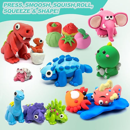 Air Dry Clay for Kids,90 Colors Modeling Model Magic Clay,DIY Molding Clay Starter Kit with Sculpting Tools,Soft and Non-Sticky,Art and Crafts for Boys & Girls 3-12 Years Old. nirvanaguru