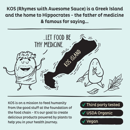 KOS Vegan Protein Powder Erythritol Free, Vanilla USDA Organic - Pea Protein Blend, Plant Based Superfood Rich in Vitamins & Minerals - Keto, Dairy Free - Meal Replacement for Women & Men, 28 Servings - Nirvana Guru