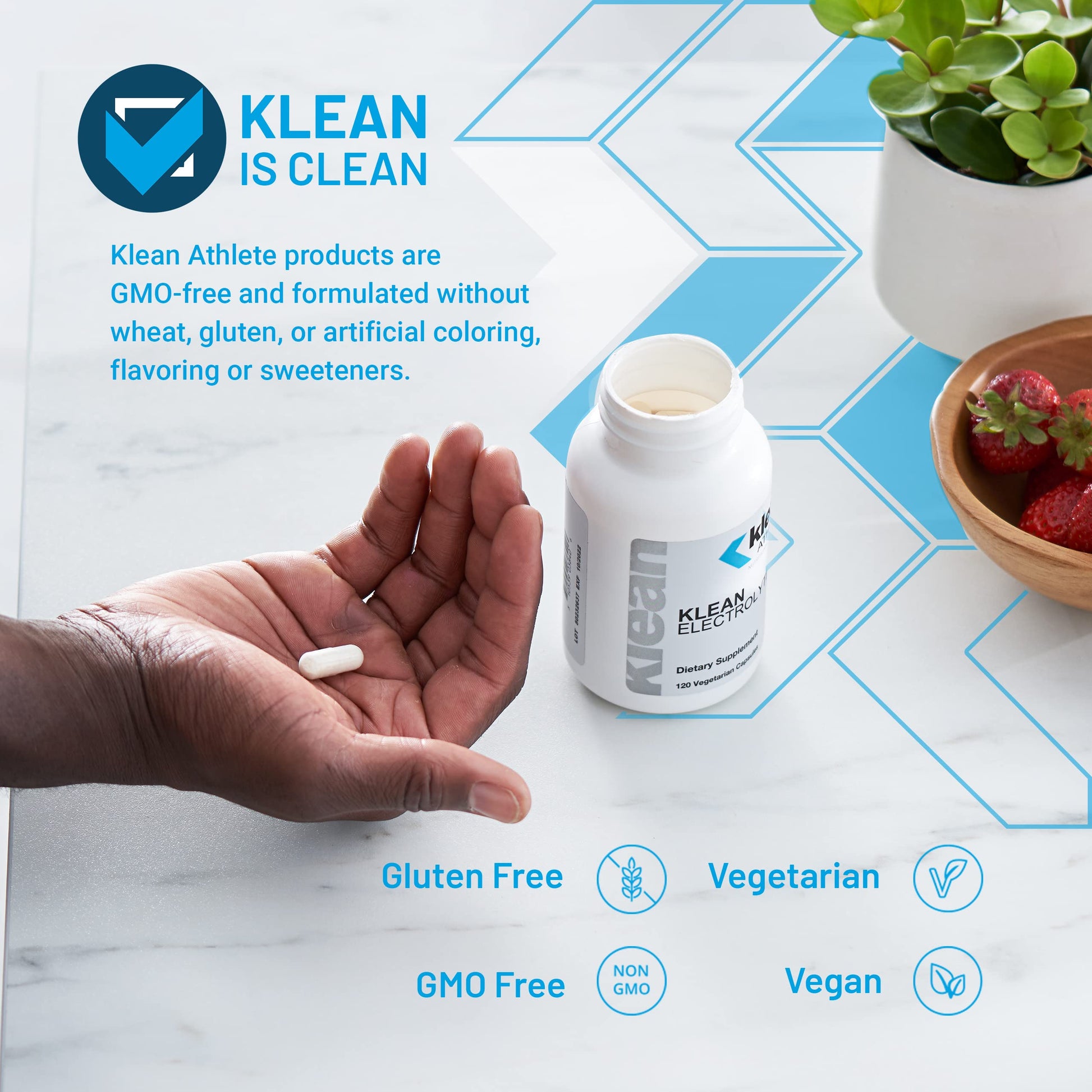 Klean ATHLETE Klean Electrolytes | Replenishes Minerals for Hydration to Help Achieve Optimal Health | NSF Certified for Sport | 120 Capsules - Nirvana Guru