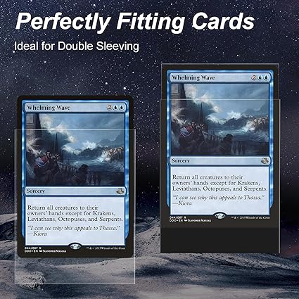600 Pack Card Sleeves, Perfect Fit Inner Sleeves Ideal for Double-Sleeving, Trading Card Sleeve Compatible with MTG, TCG, Gaming Cards nirvanaguru