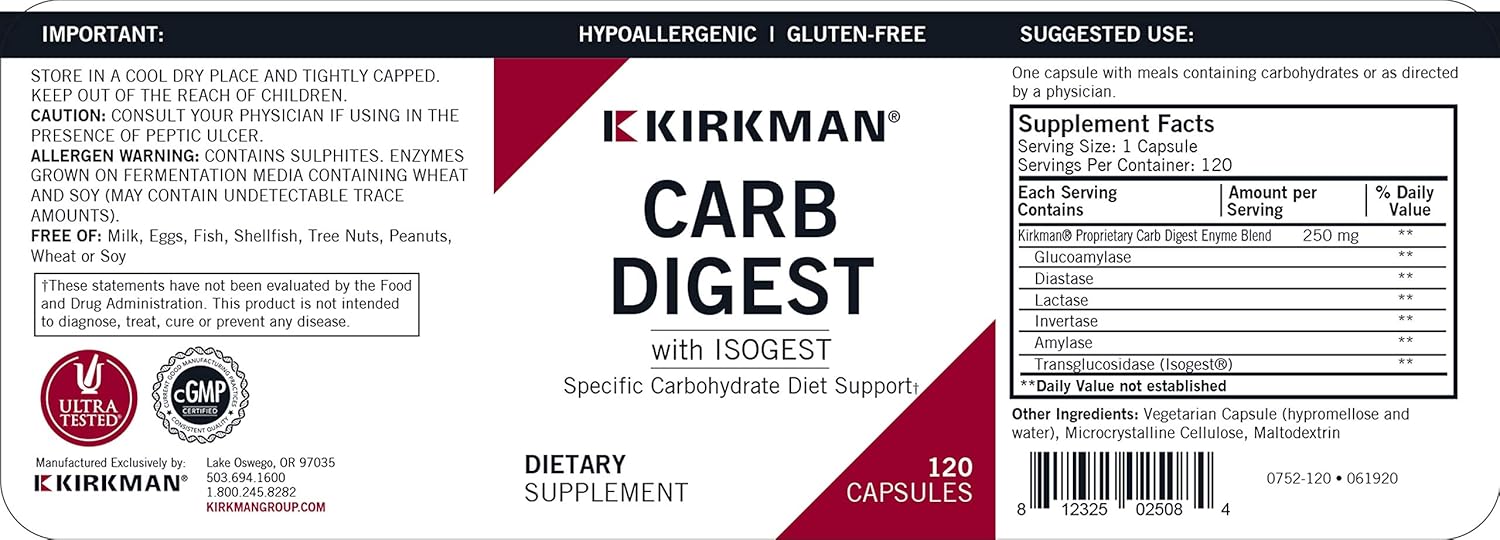 Kirkman - Carb Digest with Isoges - Nirvana Guru