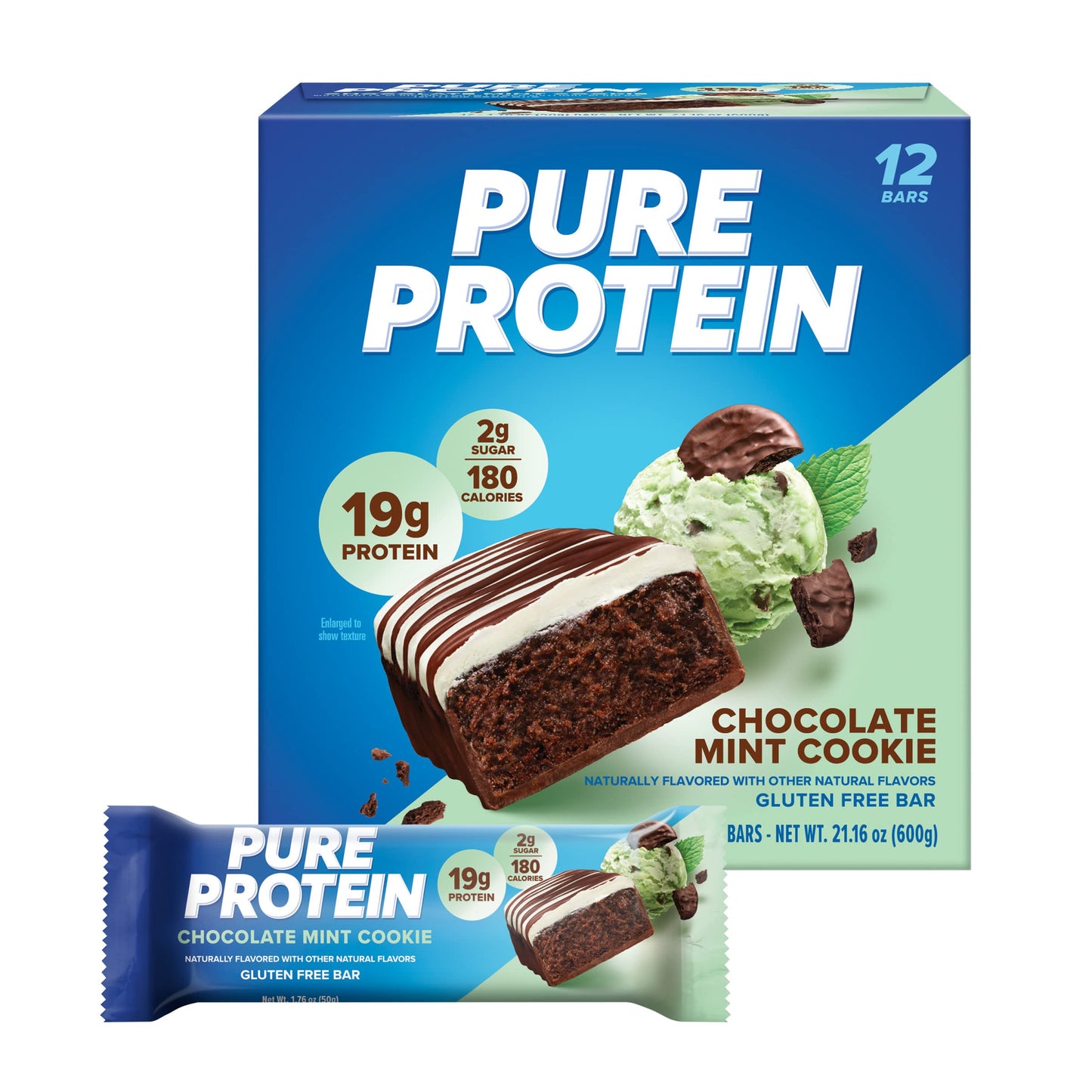 Pure Protein Bars, High Protein, Nutritious Snacks to Support Energy, Low Sugar, Gluten Free, Chocolate Deluxe, 1.76 oz., 12 Count(Pack of 1) (Packaging may vary)