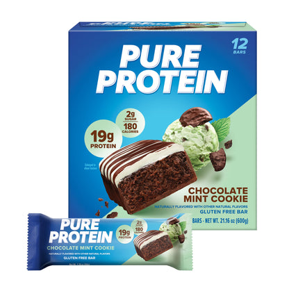 Pure Protein Bars, High Protein, Nutritious Snacks to Support Energy, Low Sugar, Gluten Free, Chocolate Deluxe, 1.76 oz., 12 Count(Pack of 1) (Packaging may vary)