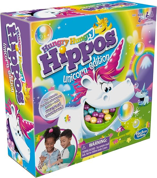 Hasbro Gaming Hungry Hippos Unicorn Edition Pre-School Board Game for Kids Ages 4 and Up; 2-4 Players (Amazon Exclusive) nirvanaguru