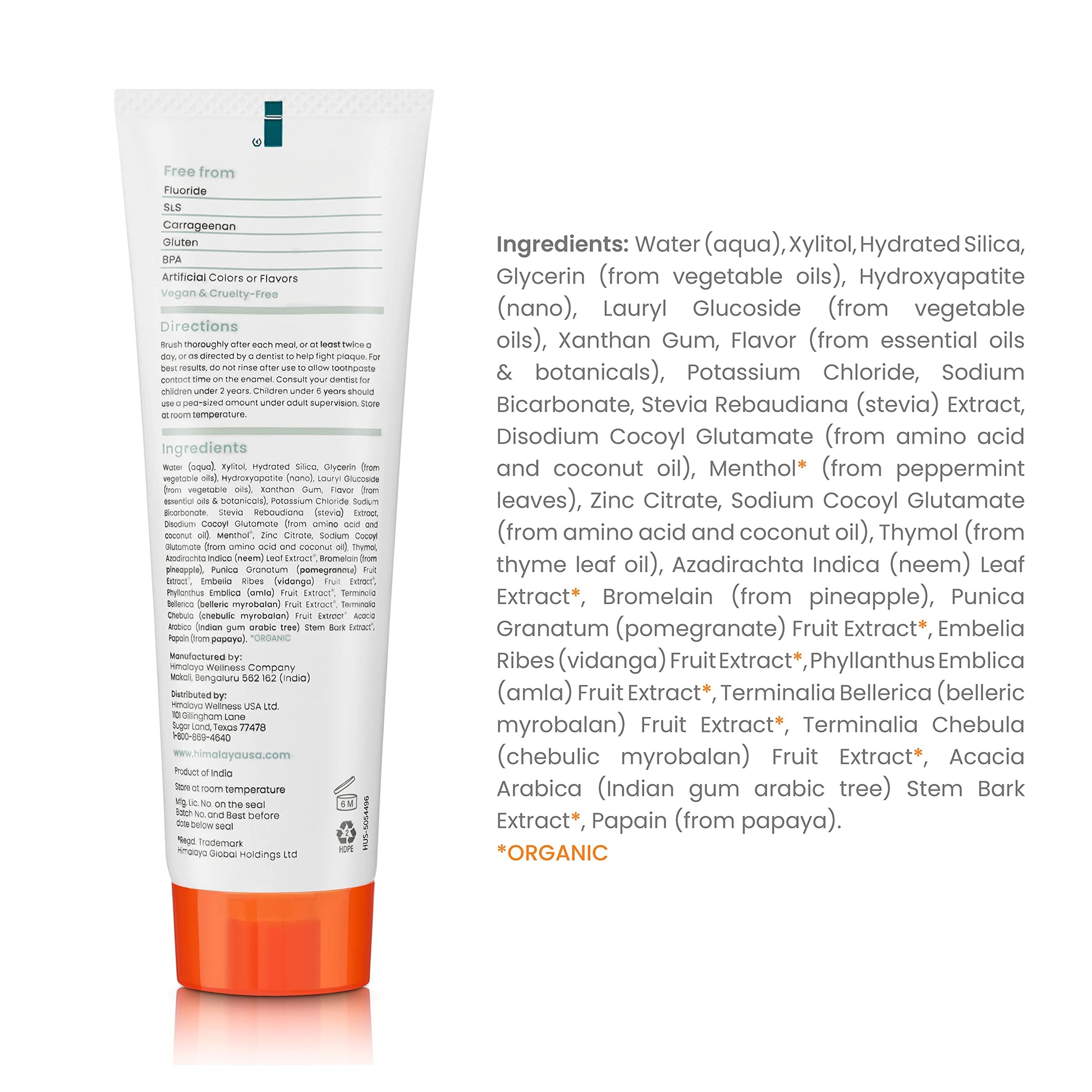 Himalaya Botanique Whitening + Hydroxyapatite Toothpaste, Mint Flavor - Nano Hydroxyapatite to Support Remineralization and Restore Enamel, Appropriate for Sensitive Teeth - Vegan, Gluten Free, 4 oz - Nirvana Guru