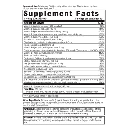Innate Response Formulas Women’s 55+ Multivitamin - Daily Multivitamin for Women 55 and Over - Vegetarian, Non-GMO, and Gluten-Free - Made Without 9 Food Allergens - 120 Tablets (60 Servings) - Nirvana Guru