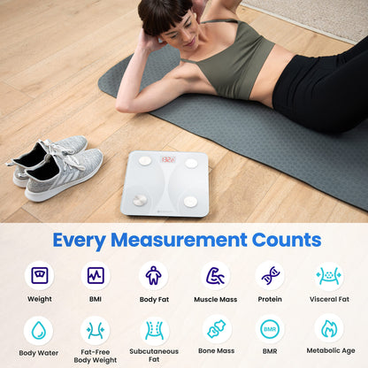 Etekcity Smart Scale for Body Weight FSA HSA Store Eligible, Bathroom Digital Weighing Scale with BMI, Body Fat, Muscle Mass, Accurate Bluetooth Home User Health Equipment Sync Apps Nirvana Guru
