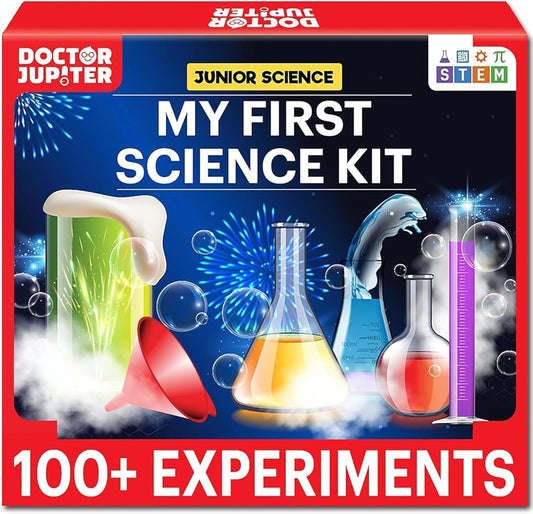 Doctor Jupiter My First Science Kit for Kids Ages 4-5-6-7-8 | Birthday Gift Ideas for 4+ Year Old Boys & Girls | Toy Stem Kit with 100+ Experiments | Learning & Educational Projects Nirvana Guru
