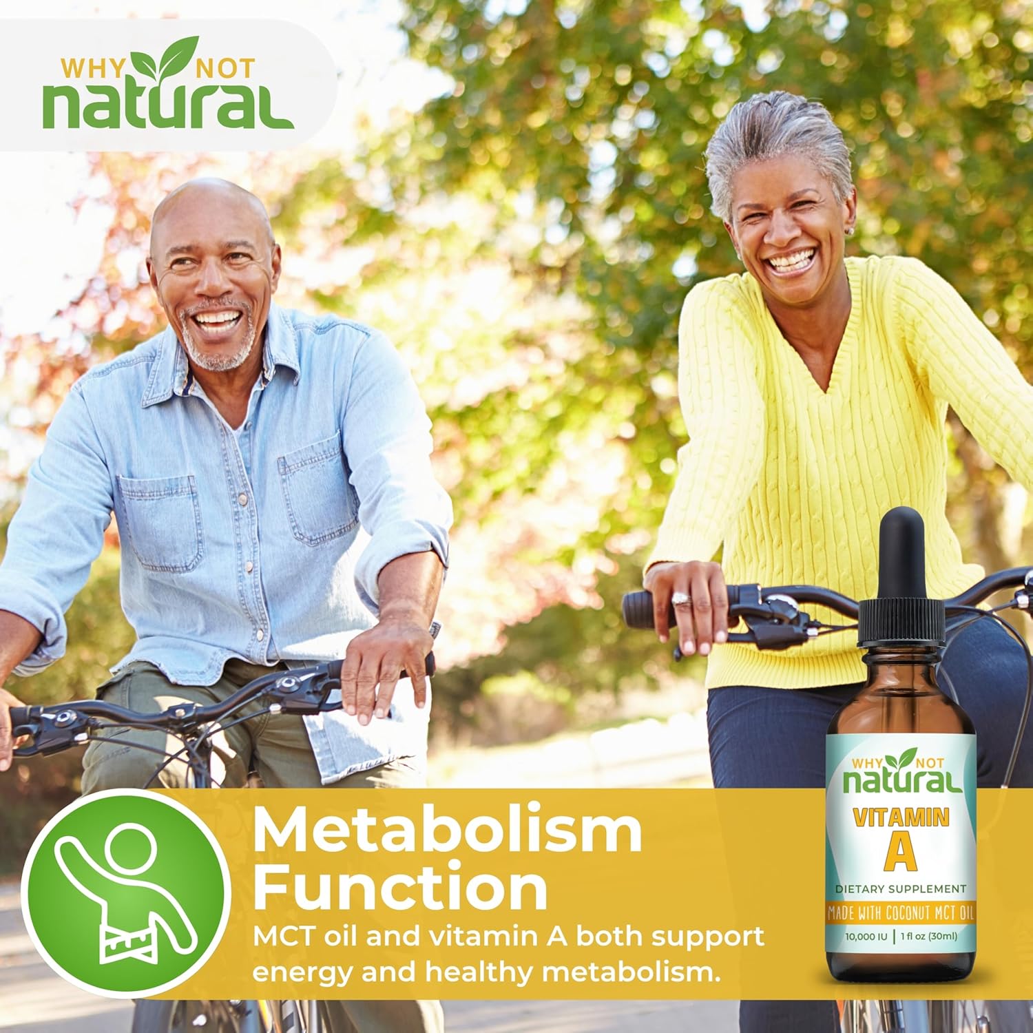 Why Not Natural Vitamin A Drops 10000 IU - Liquid retinyl Palmitate with Coconut MCT Oil, Vegan VIT A Supplement for Skin - 1 oz sublingual Tincture Nirvana Guru