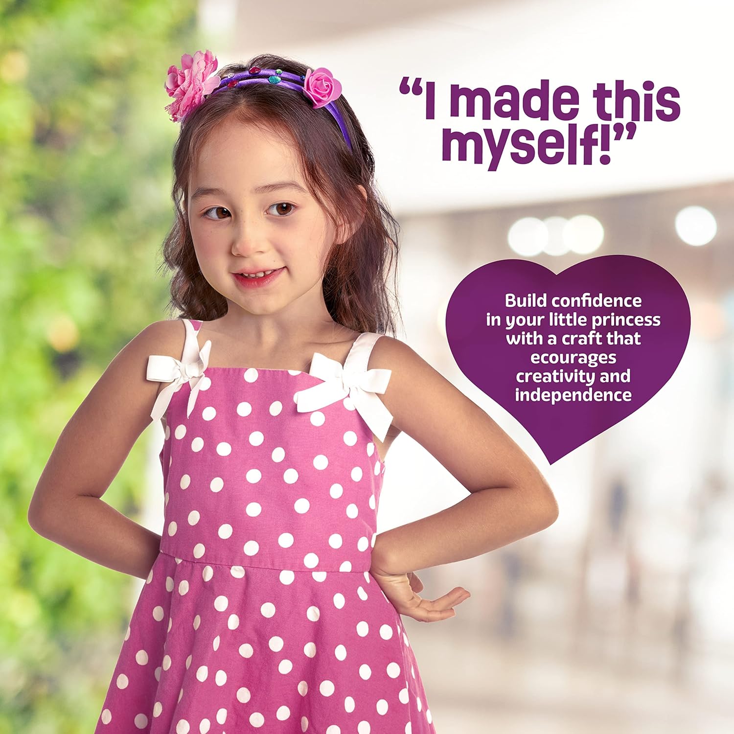 Pretty Me Headband Making Kit for Girls - Arts & Crafts Gift - Make Your Own Fashion Headbands for Kids - DIY Hair Accessories Set - Gift for Ages 5-12 Year Old Girl - Little Kids Art & Craft Gifts Nirvana Guru