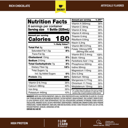SlimFast Protein Shake with Caffeine, Caramel Macchiato- 20g Protein, Meal Replacement Shakes, High Protein with Low Carb and Low Sugar, 24 Vitamins and Minerals, 12 Count (Pack of 1)