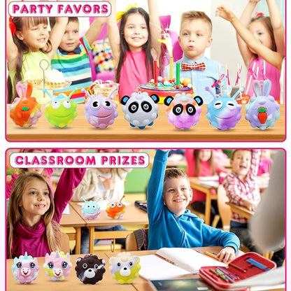 18 PACK Animal Pop Balls Party Favors for Kids,3D Pop Balls Fidget Toys,Birthday Gifts for Boys & Girls,Goodie Bag Stuffers,Pinata Stuffers,Carnival Prizes,Treasure Box Toys,Kids Prizes nirvanaguru