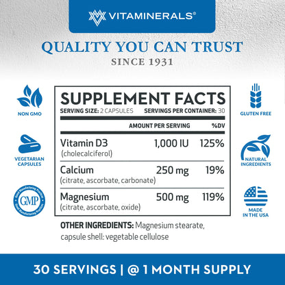 10 Magnese® Magnesium, Calcium & Vitamin D3, Bone & Muscle Support 180 Veggie caps Nirvana Guru