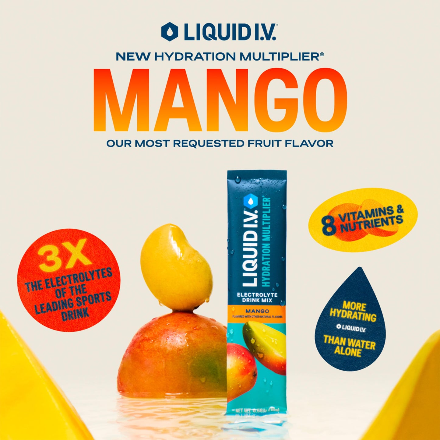 Liquid I.V.® Hydration Multiplier - Passion Fruit | Electrolyte Powder Drink Mix | 3 Pack (48 Servings) - Nirvana Guru