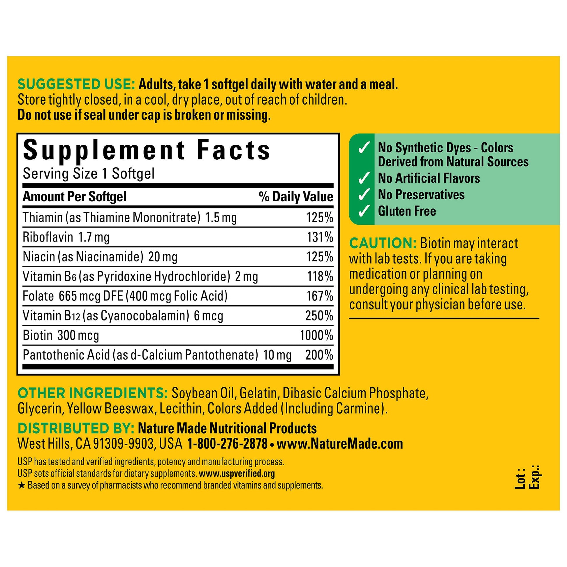 Nature Made Super B Energy Complex, Dietary Supplement for Brain Cell Function Support, 160 Softgels, 160 Day Supply - Nirvana Guru